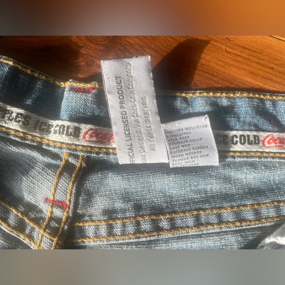 COCA COLA TRADEMARK DENIM SHORTS - Picture 12 of 13